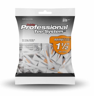 Pride Professional Tee System Prolength Mini Orange tees en bois 38mm (1 1/2"), 25 tees
