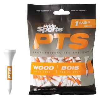 Pride Professional Tee System Prolength Mini Orange tees en bois 38mm (1 1/2"), 25 tees
