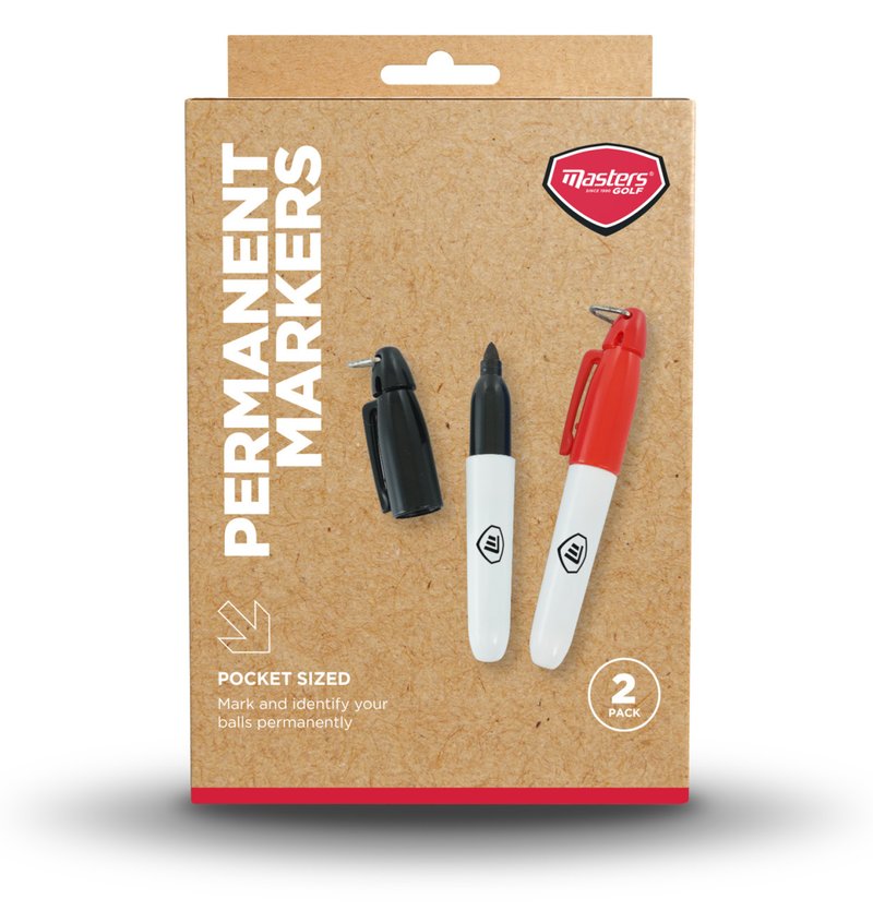 Masters Golf Waterproof Ball Marker Pens (2 pack), multicolore