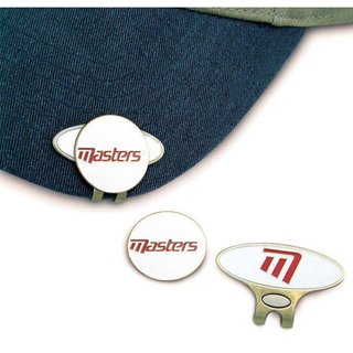Masters Golf Cap Clip & Ball Marker marqueur de balle, blanc/rouge