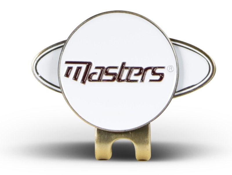 Masters Golf Cap Clip & Ball Marker marqueur de balle, blanc/rouge