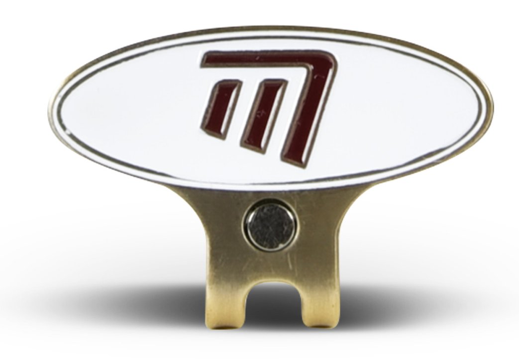 Masters Golf Cap Clip & Ball Marker marqueur de balle, blanc/rouge