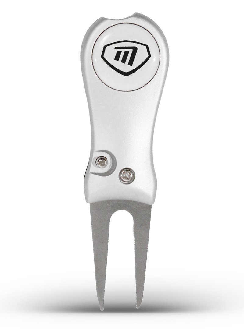 Masters Golf Switchblade Style Pitchfork fourchette de divot, argentée