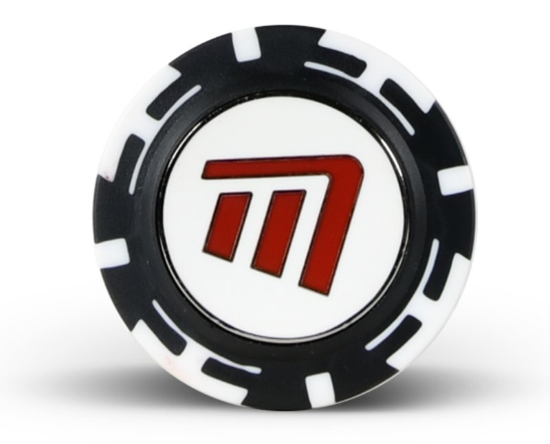 Masters Golf Poker Chips with Mag Ball Marker marqueur de balle, noir/blanc