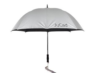JuCad parapluie de golf télescopique 68" automatique avec épingle, argent (protection UV 99%/UPF50+)