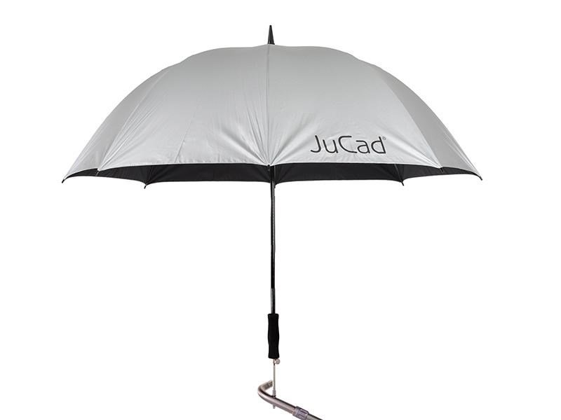 JuCad parapluie de golf télescopique 68" automatique avec épingle, argent (protection UV 99%/UPF50+)