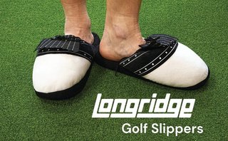 Longridge Golf Slippers (flaps) L chaussons de golf noir/blanc