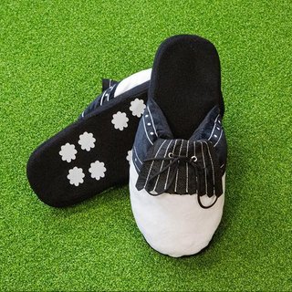 Longridge Golf Slippers (flaps) L chaussons de golf noir/blanc