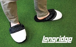 Longridge Golf Slippers (flaps) L chaussons de golf noir/blanc