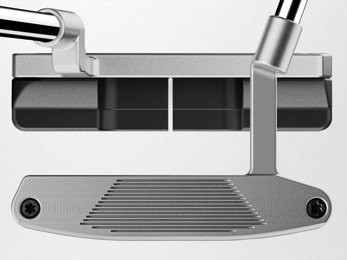 Détail de la tête et finition du putter TaylorMade SYSTM2 Juno L-Neck