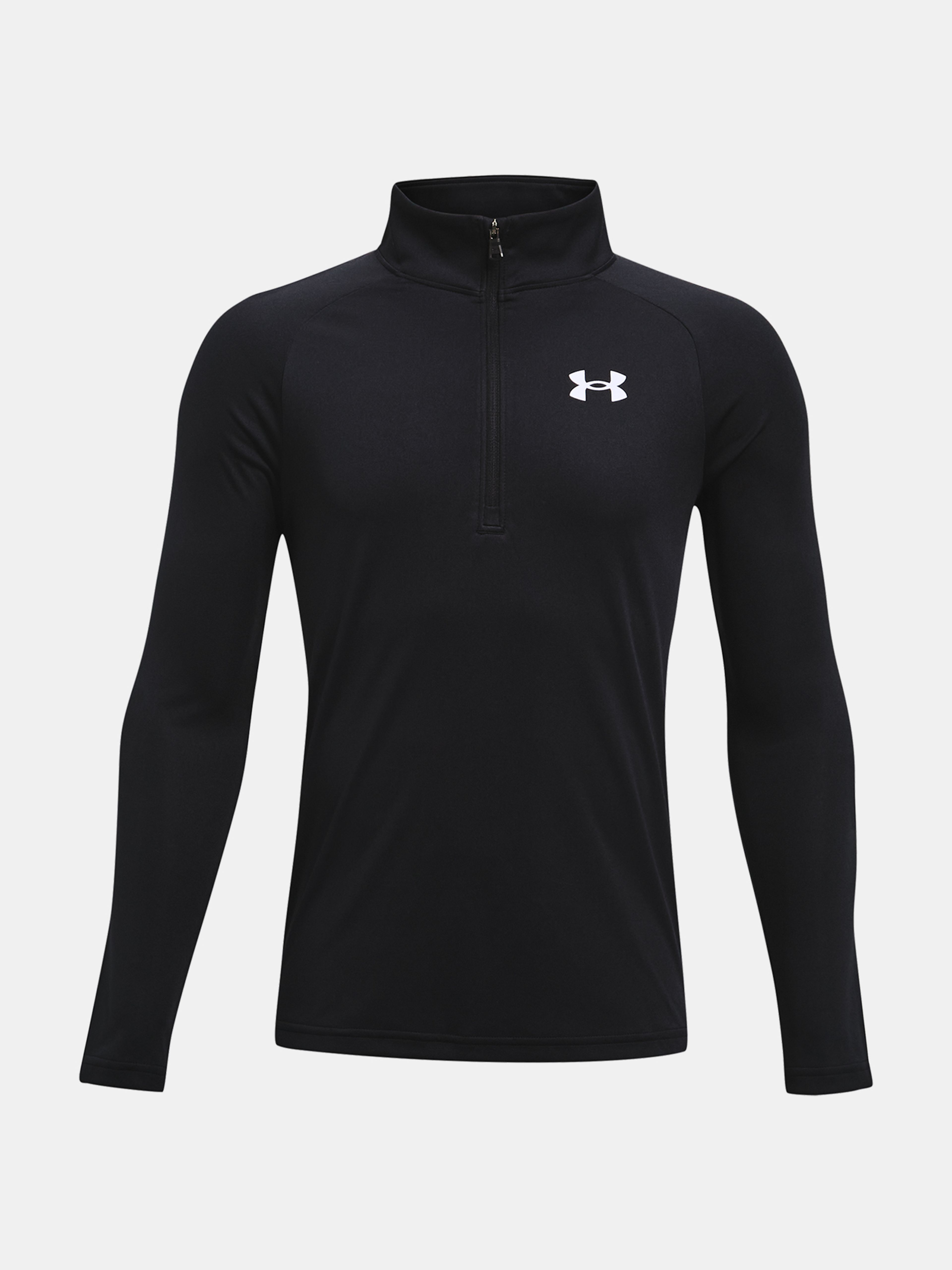 Haut Under Armour Tech 2.0 1/2 Zip garçon vue de face noir