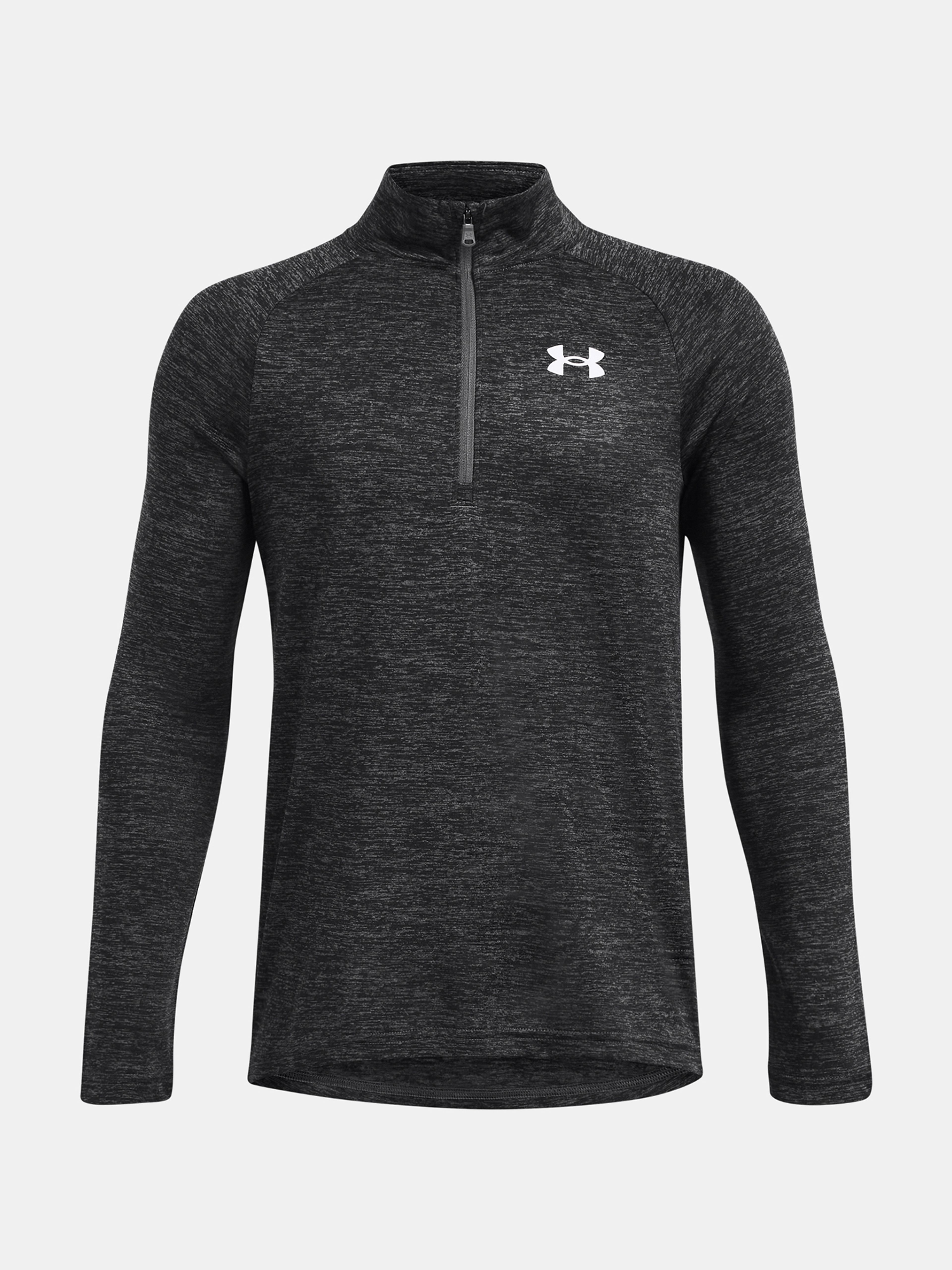 Sweat-shirt junior demi-zip Under Armour Tech 2.0 gris vue de face