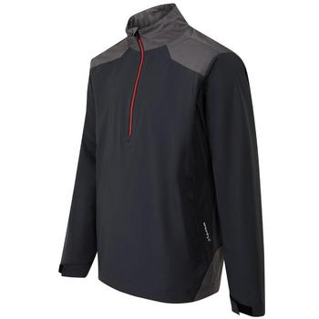 Veste de golf imperméable demi-zip Ping AquaDrive Noir/Asphalte – vue arrière