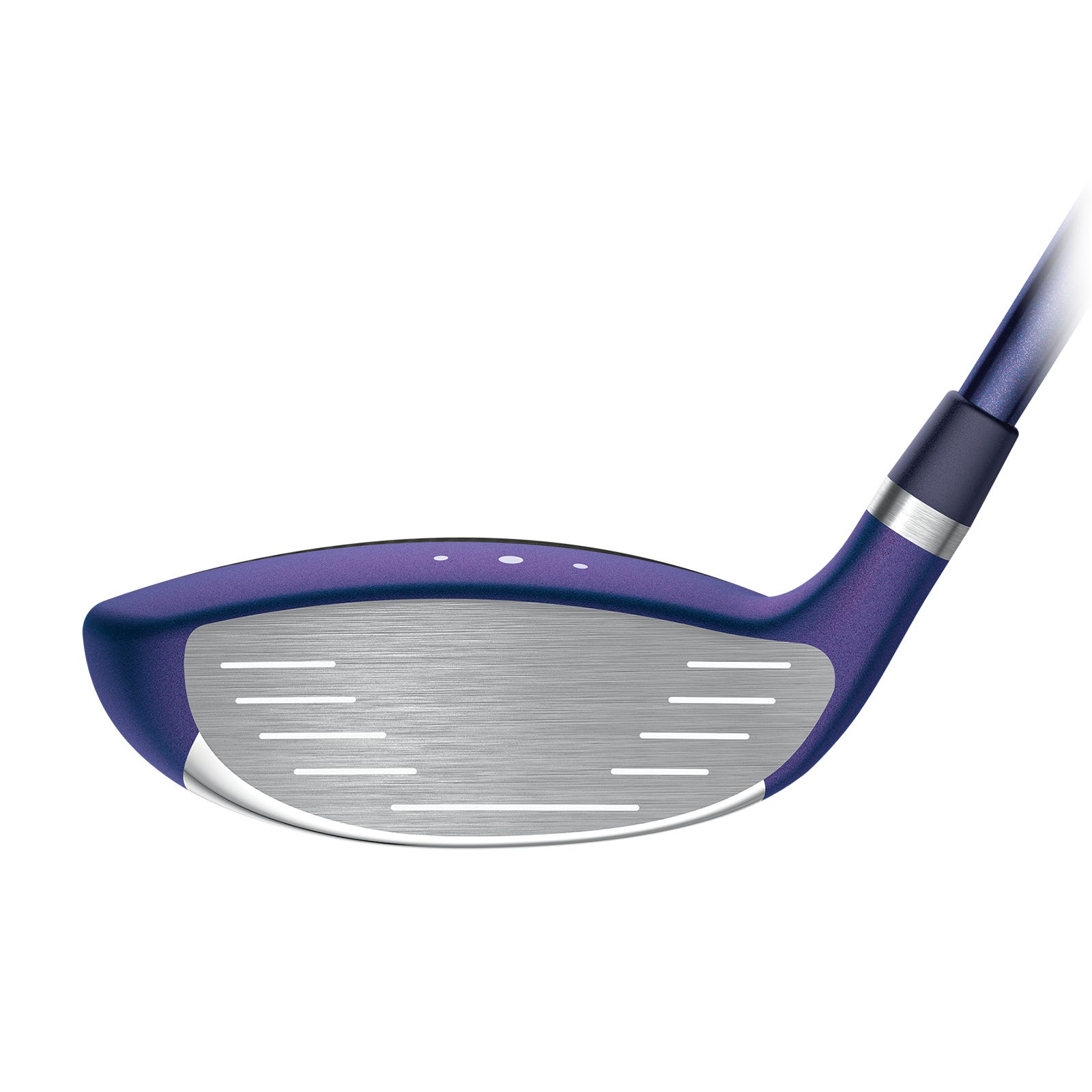Vue de la face du bois de parcours PING G Le4 montrant la construction FaceWrap en acier maraging