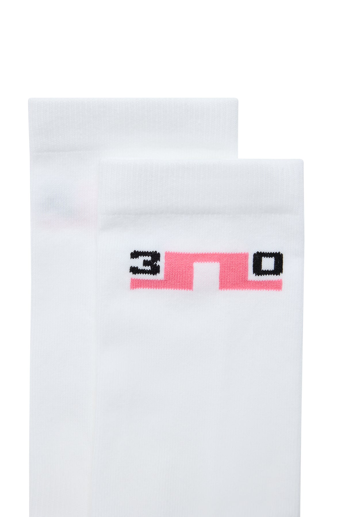 Chaussettes J.Lindeberg 30Y Kameron Blanc – vue des détails et de la conception