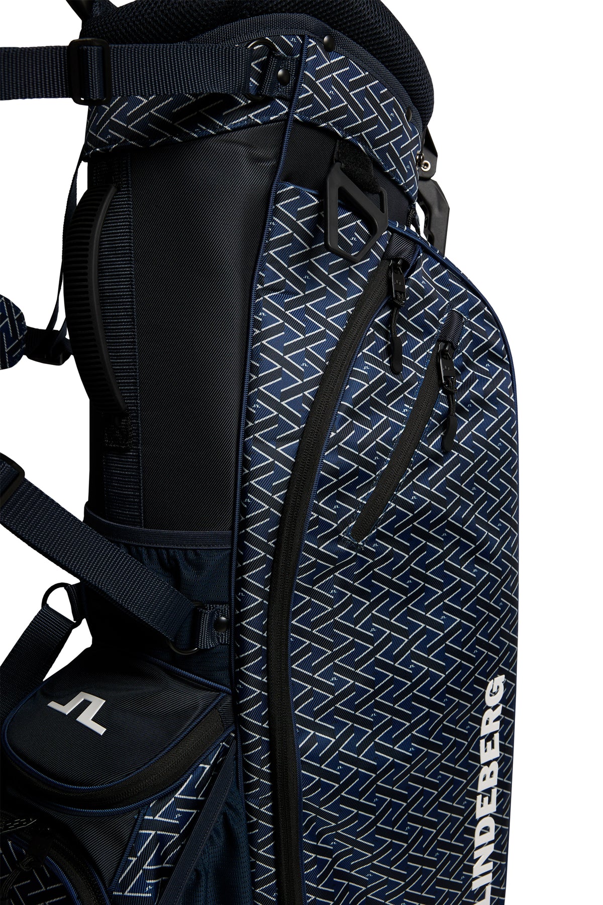 Sac de golf J.Lindeberg JL Flare Printed - détail de l'imprimé Ladder Estate Navy S
