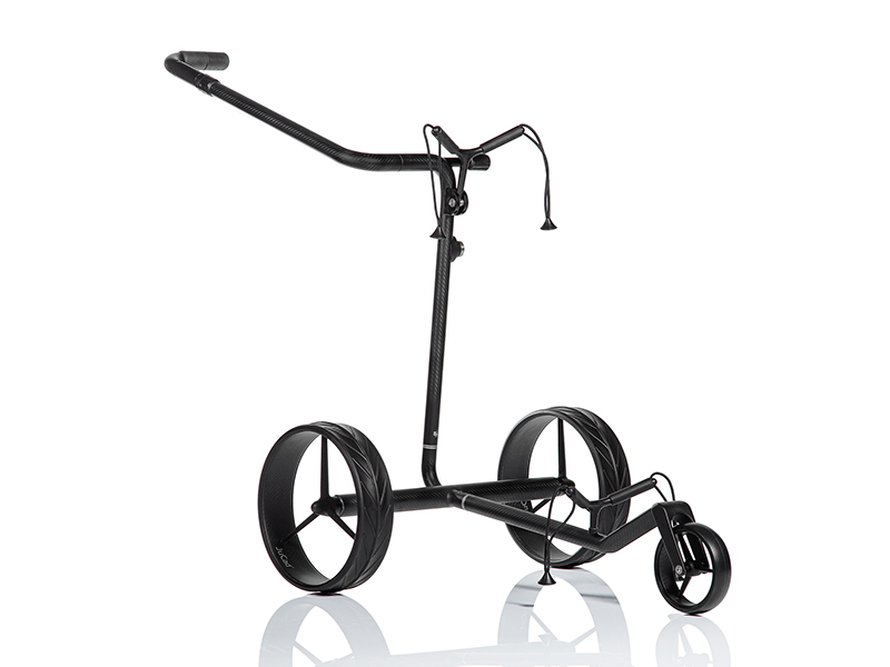 Chariot électrique JuCad Carbon Travel Nero SV 3.0 sur le parcours