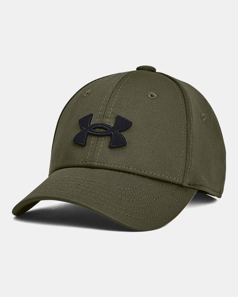 Casquette UA Blitzing Low garçon vert marine vue de face
