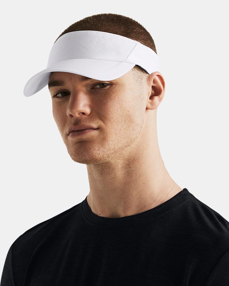 Visière Under Armour Iso-Chill Launch blanche vue de face