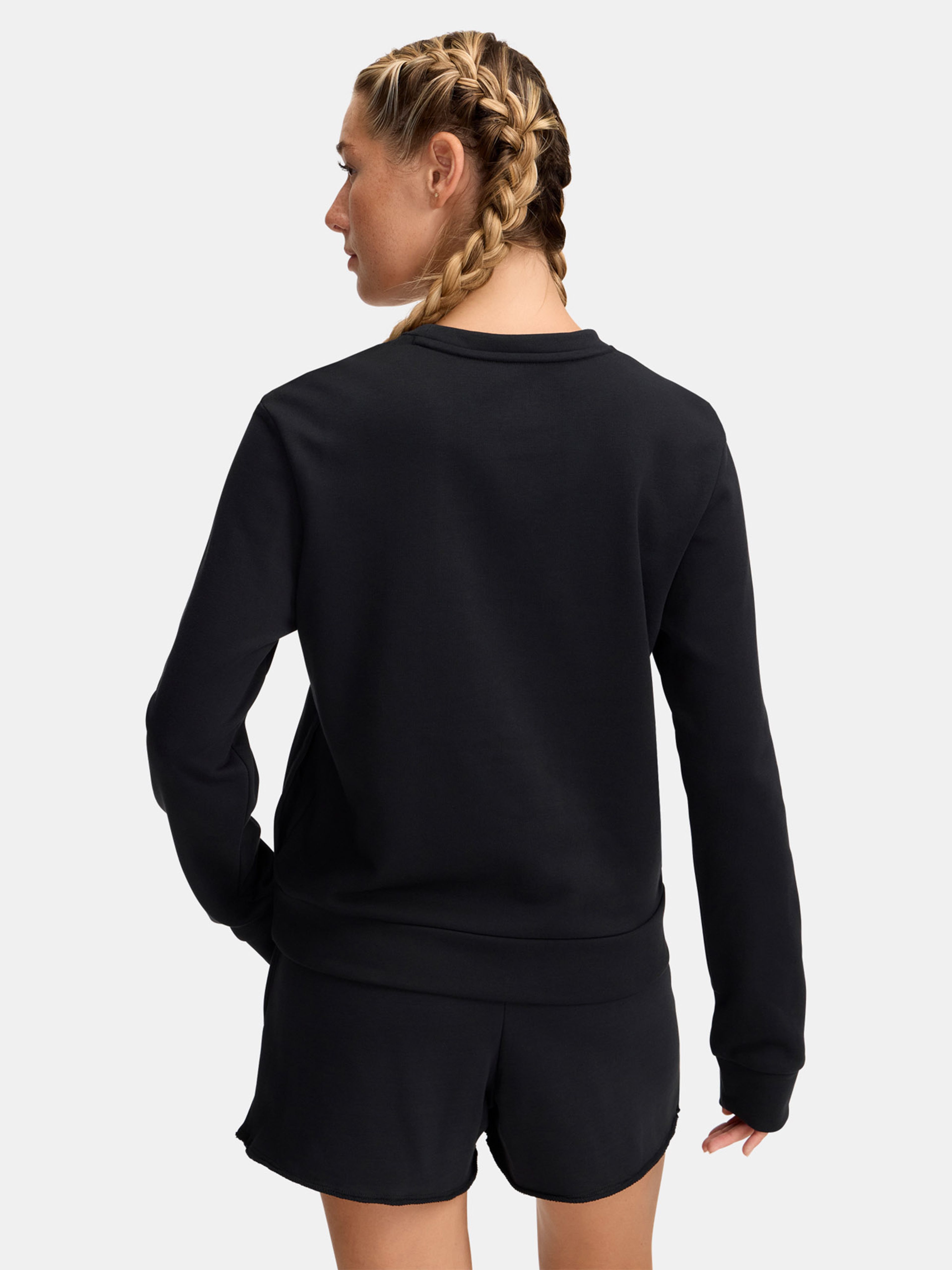 Sweatshirt pour femme Under Armour Rival Terry Crew – vue de profil lifestyle