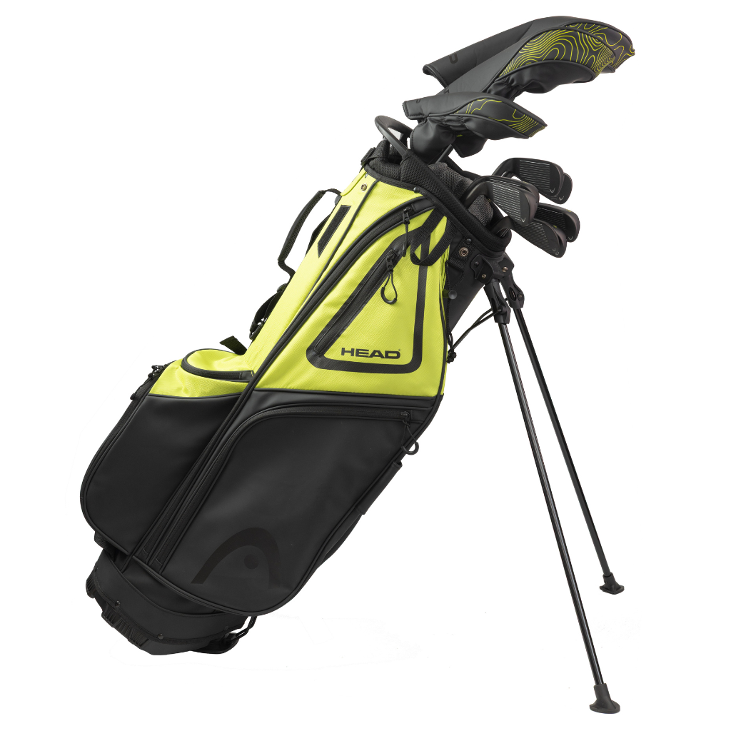 Détail du kit complet HEAD Golf — bois avec shafts en graphite et fers avec shafts en acier