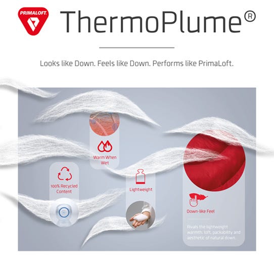 Diagramme de la technologie d'isolation PrimaLoft ThermoPlume