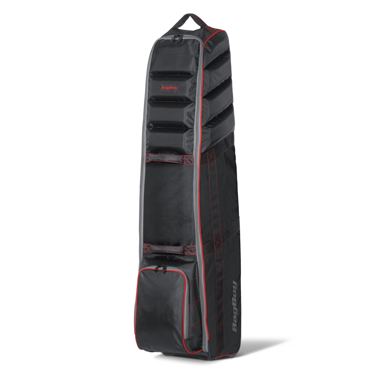 Housse de voyage Bag Boy T-800 Noir/Rouge/Ardoise — détail du haut rembourré