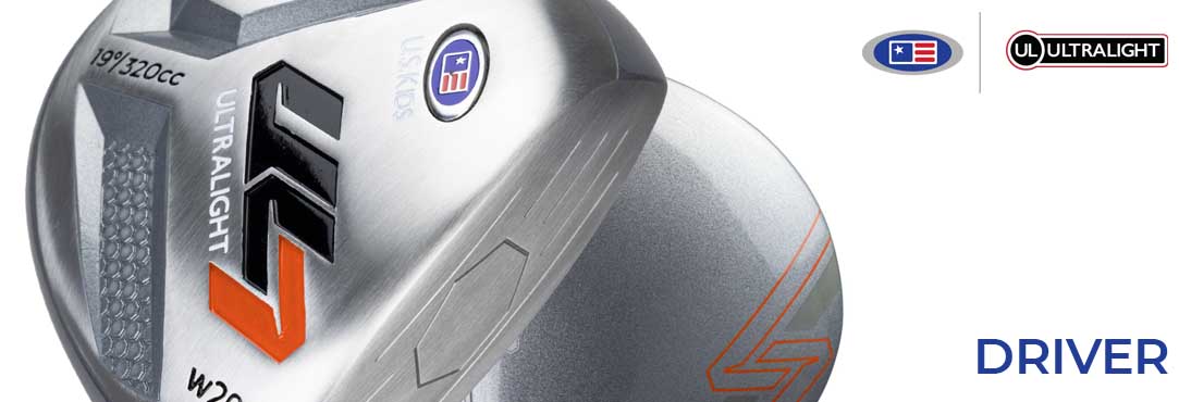 U.S. Kids Golf UL7-57 Driver W15 – vue détaillée du driver junior pour gaucher