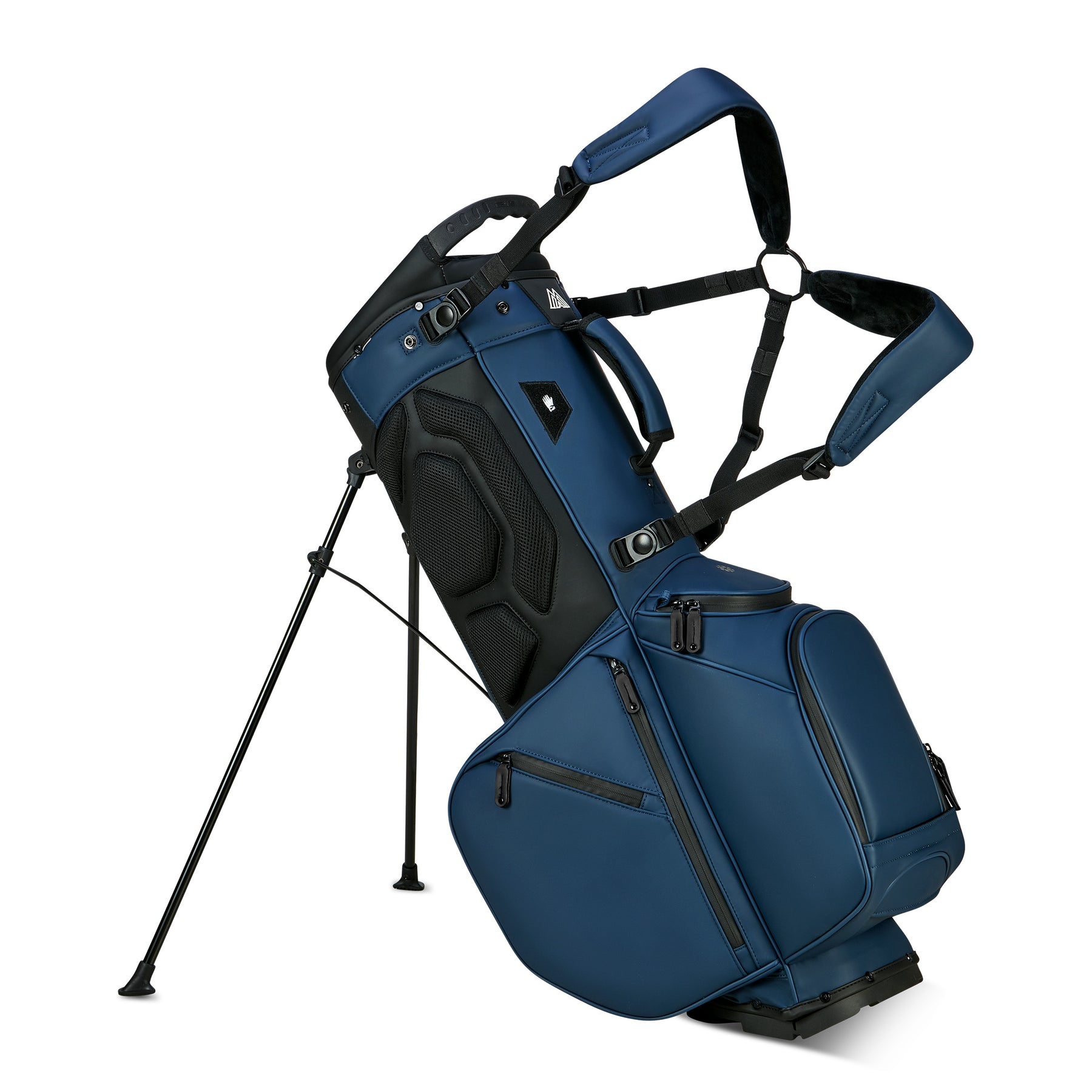 Détail de la base hybride et de la compatibilité chariot du sac trépied Big Max Dri Lite Hybrid Prime