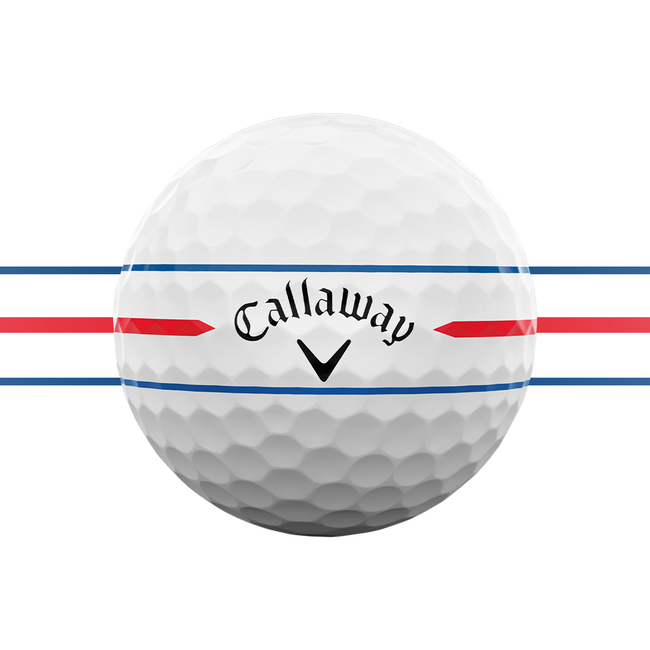 Callaway Chrome Soft 2026 — Lignes d'alignement Triple Track à 360° sur toute la circonférence