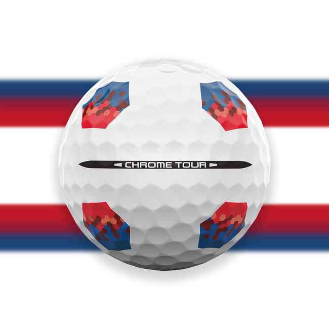 Motif d'alignement hexagonal bleu rouge Callaway Chrome Tour TruTrack