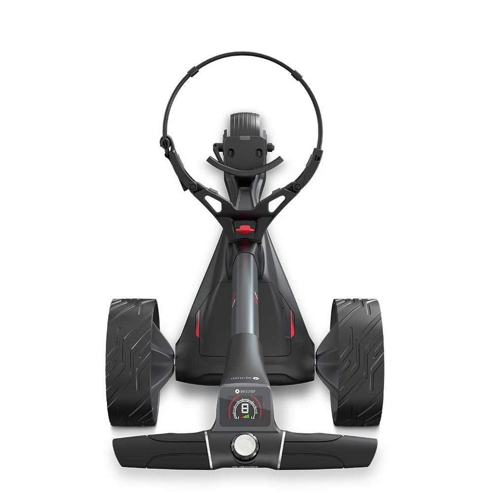 Écran large LCD et commandes du Motocaddy S1 DHC