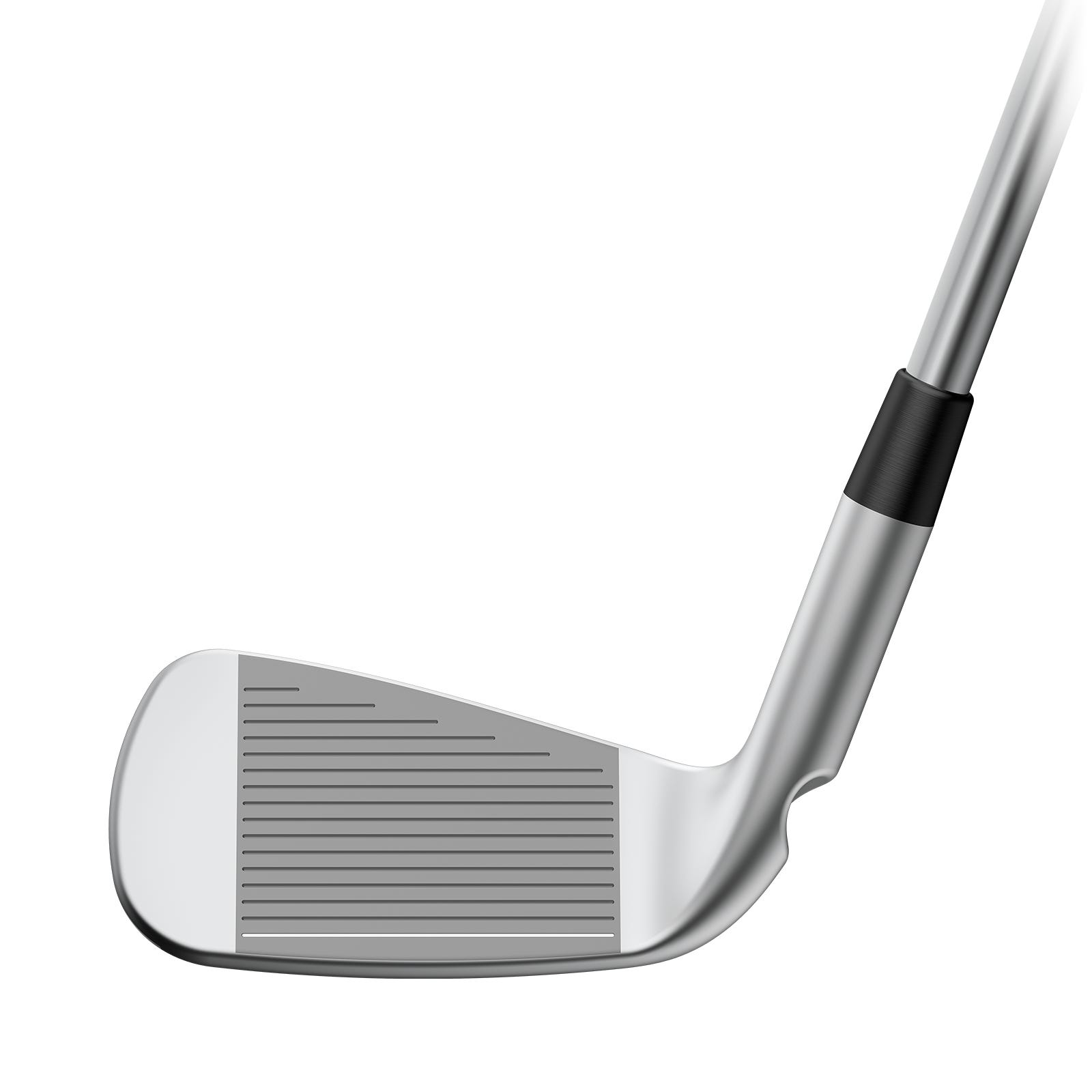 Détail de la face et de la semelle du wedge PING ChipR — rainures MicroMax et semelle cambrée