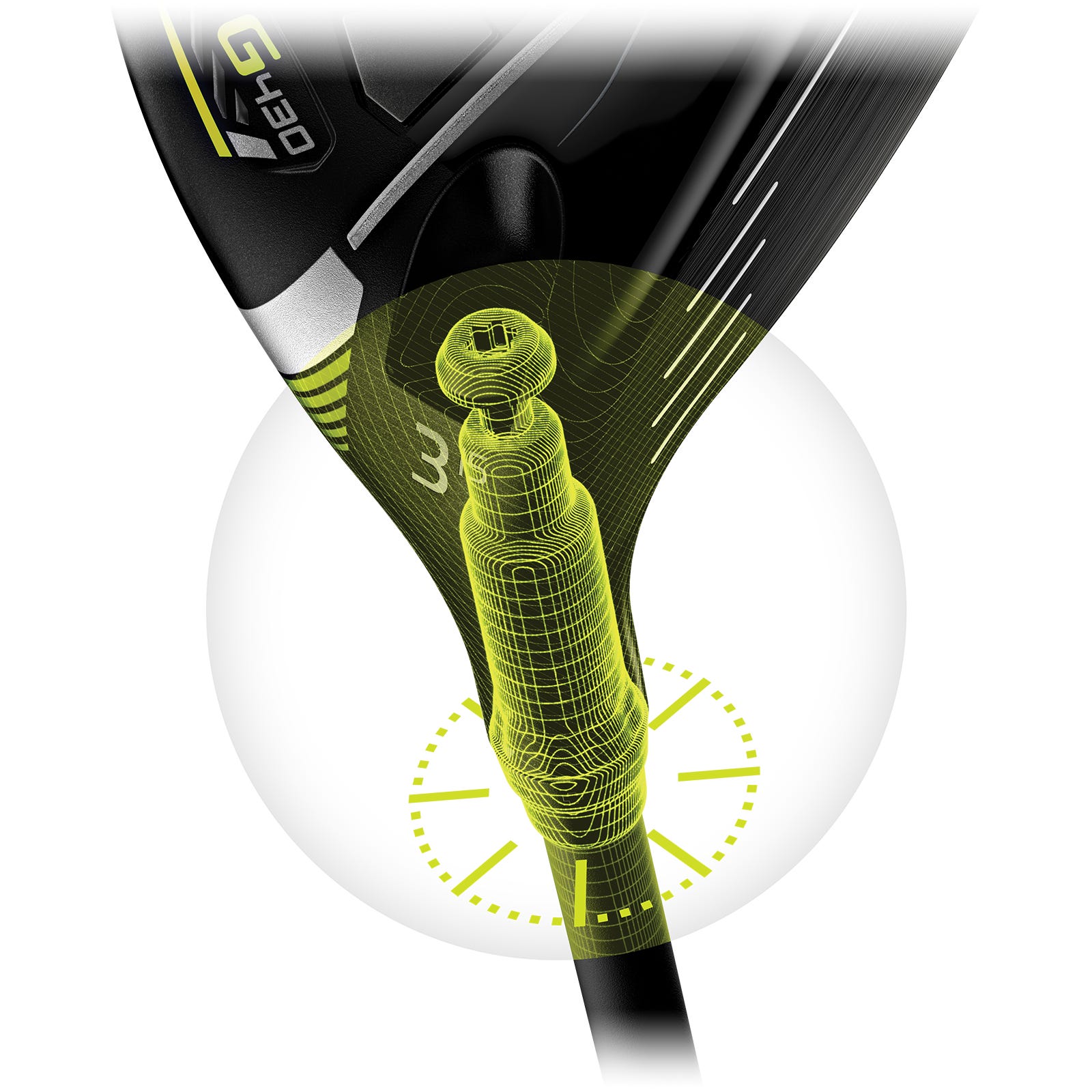 Illustration du hosel Trajectory Tuning 2.0 du bois de parcours PING G430