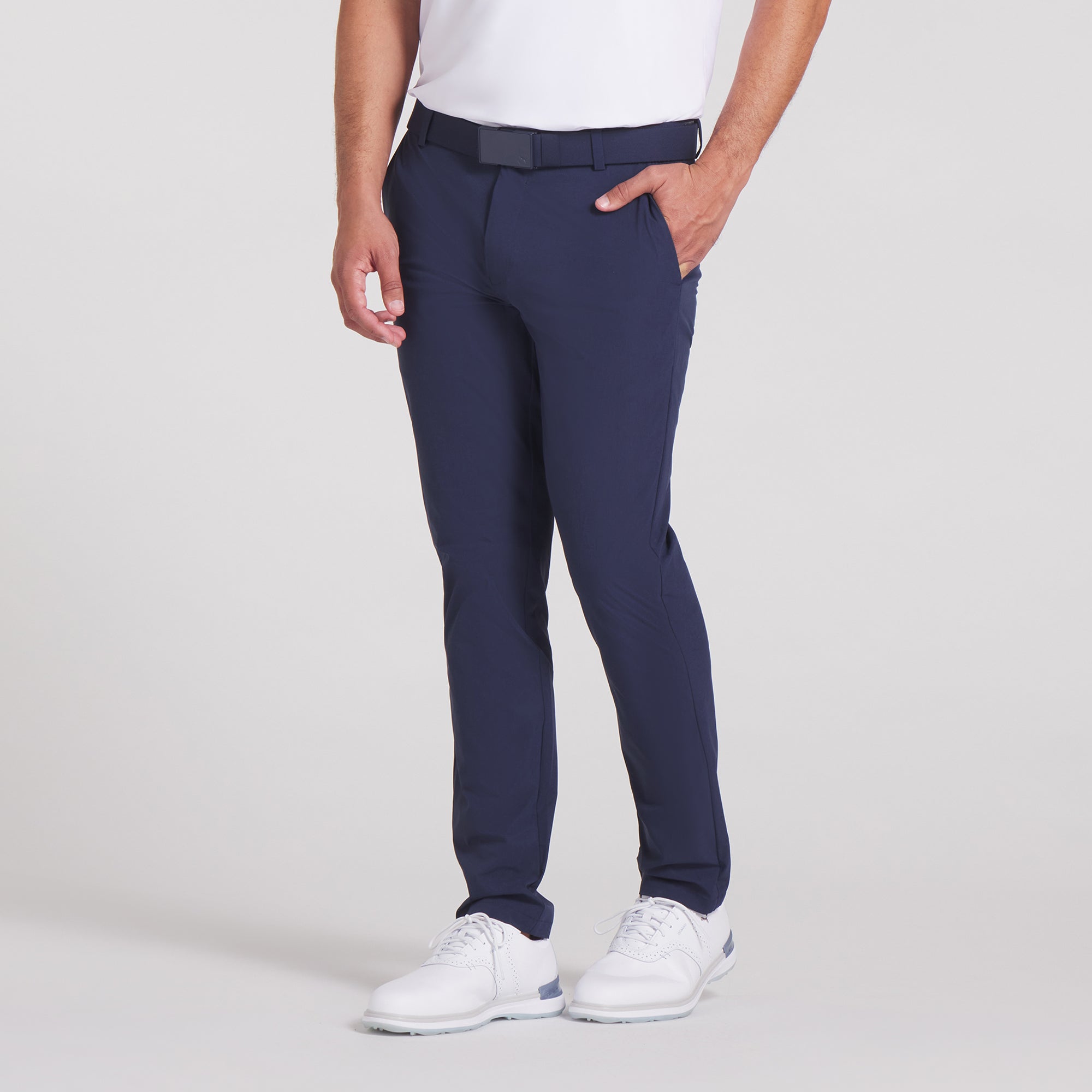 Pantalon de golf Puma 101 Avant bleu marine foncé – coupe ajustée sur le parcours