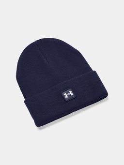 Bonnet Under Armour Halftime Beanie en bleu, vue de face