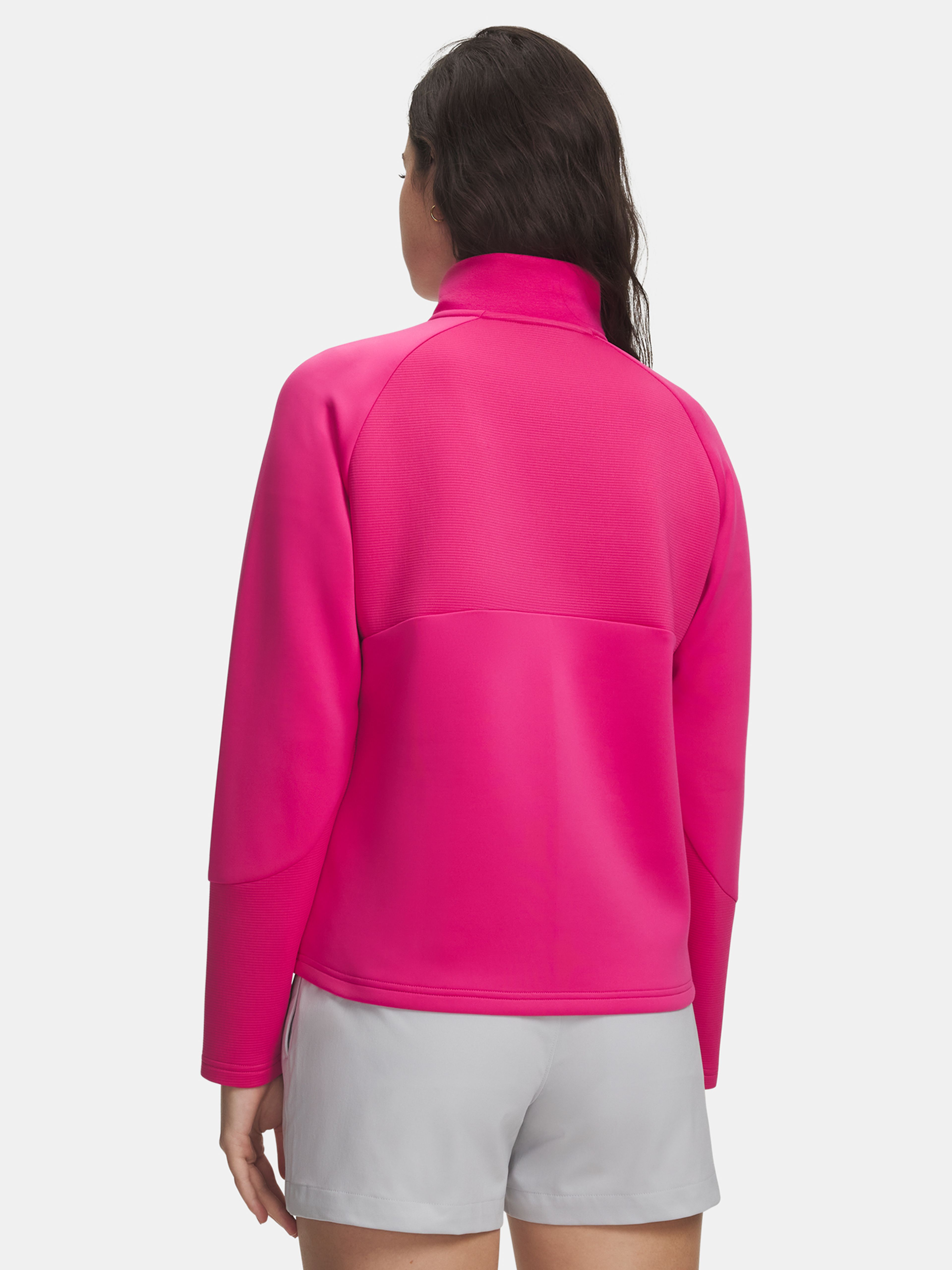 Sweat-shirt 1/4 zip Under Armour UA Drive Midlayer pour femme – dos et détail des manches