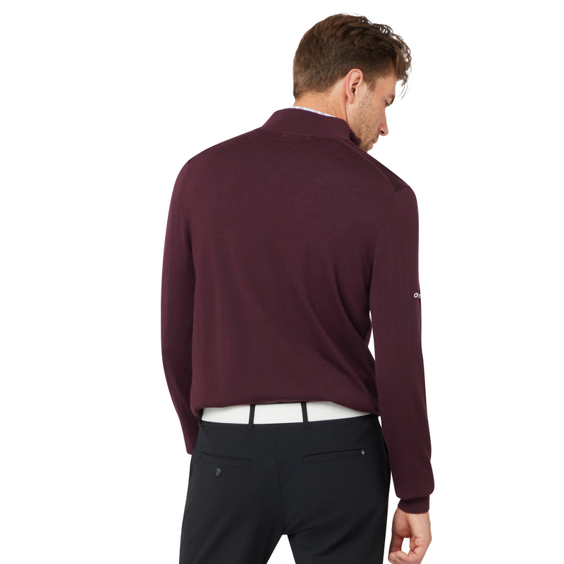 Pull Callaway Blended Merino 1/4 Zip Italian Plum – vue détaillée