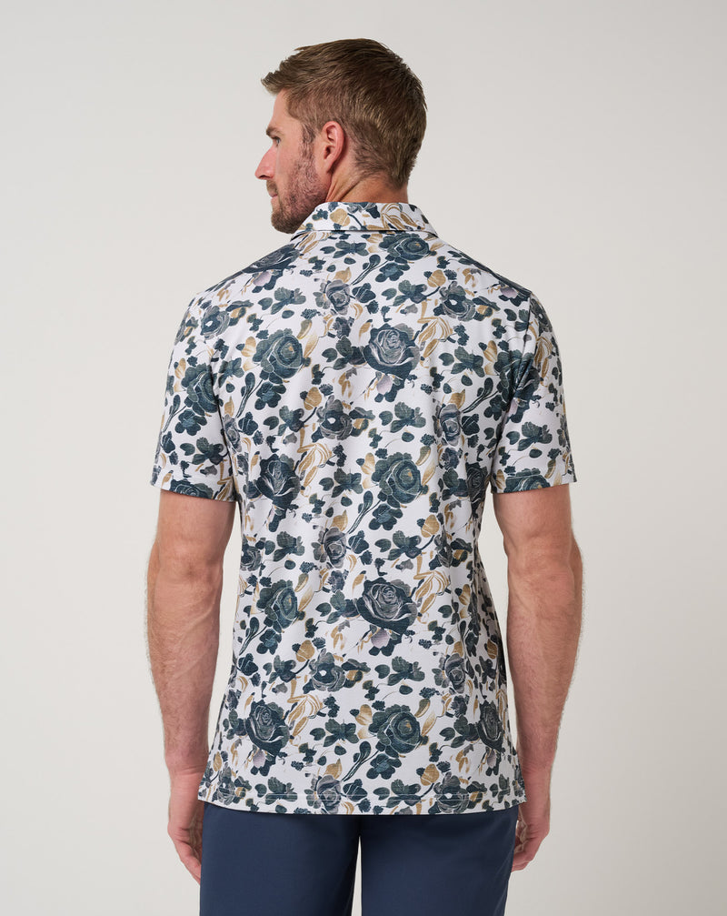 Travis Mathew Featherweight Villa Polo – col à double aiguille avec baleines intégrées