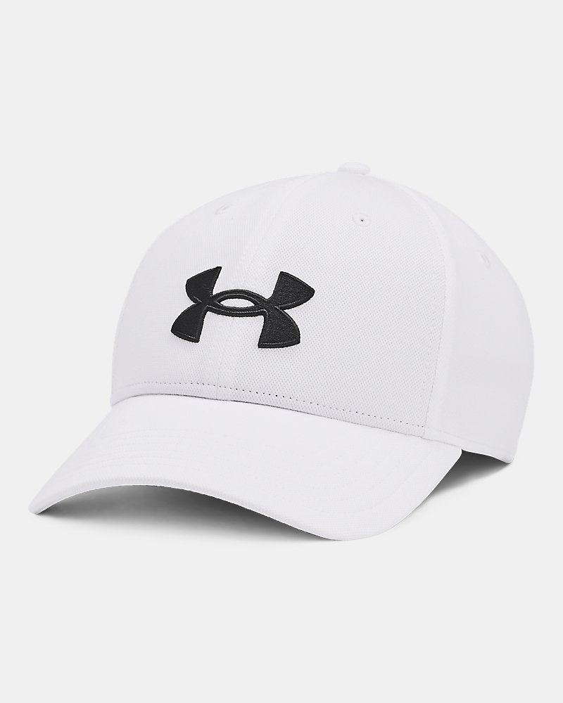 Casquette Under Armour Blitzing Low – vue de face, blanche
