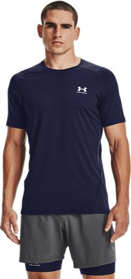 Under Armour HeatGear Fitted Short Sleeve – Midnight Navy, vue de face