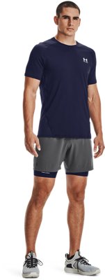 Under Armour HeatGear Fitted Short Sleeve – Midnight Navy, vue latérale