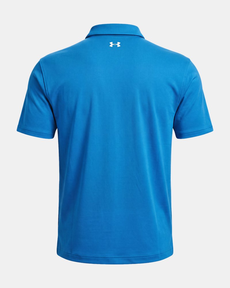 Polo Under Armour Tee To Green Pique – vue de dos, bleu égéen
