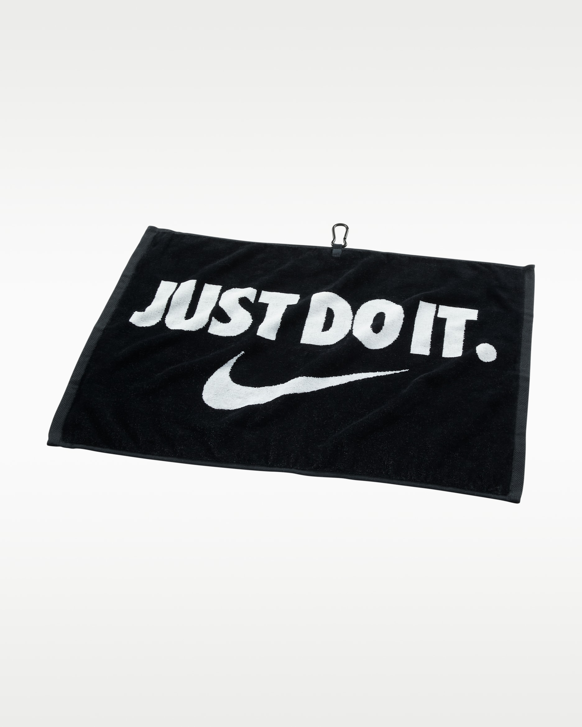Serviette de golf Nike Performance montrant le tissu éponge doux – Noir/Blanc
