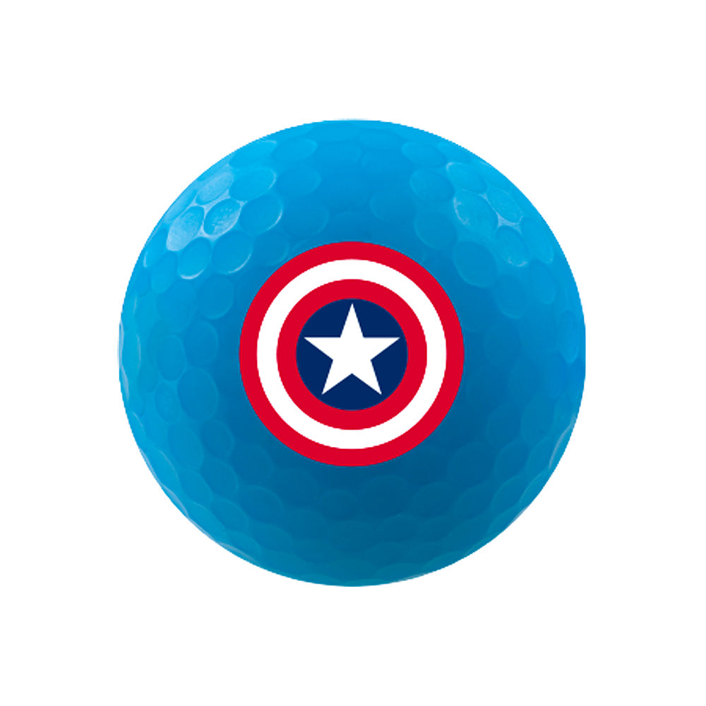 Blue Captain America Volvik Vimat golf ball