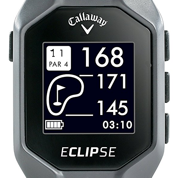 Callaway ECLIPSE GPS showing distances to the front, center and back of the green