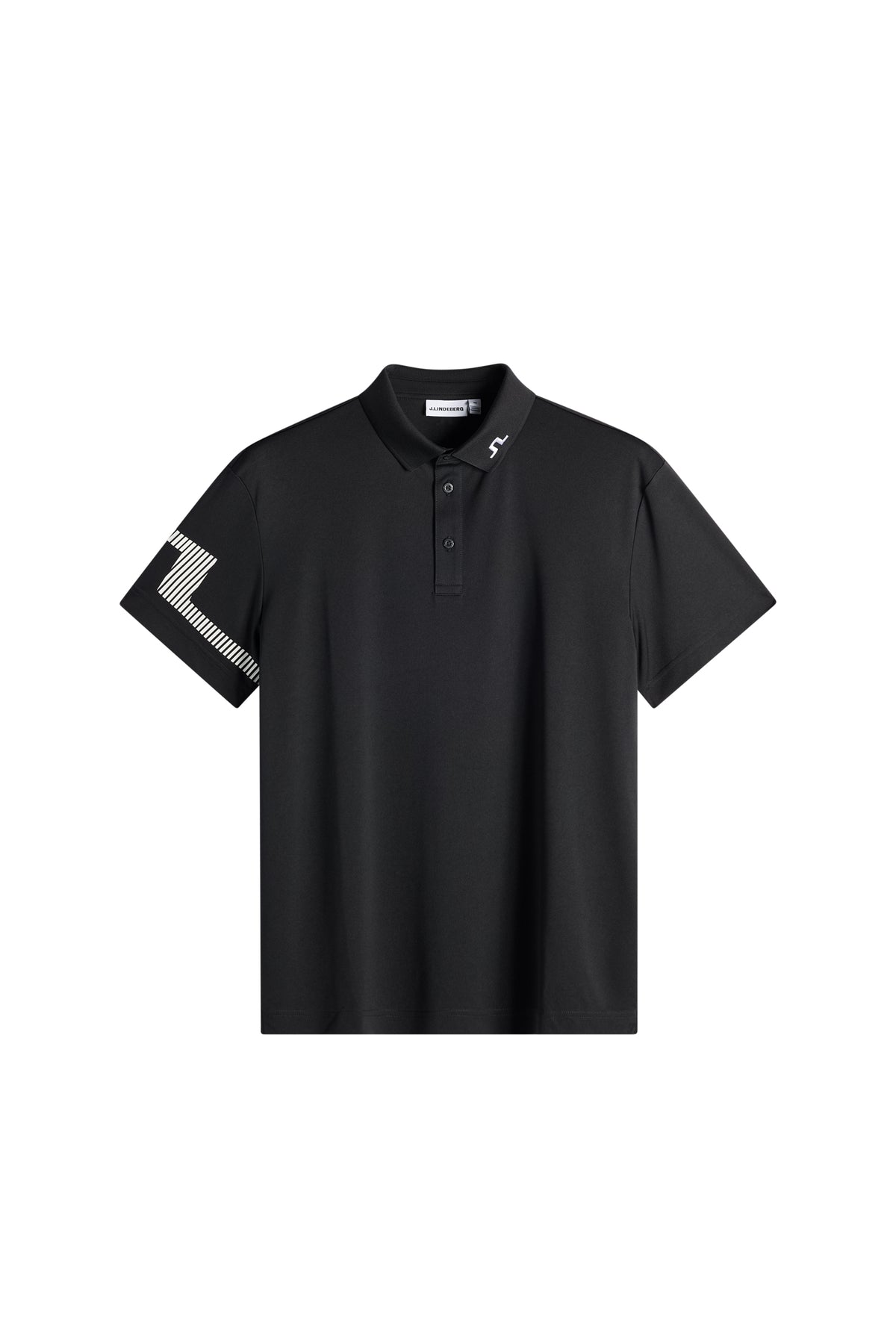 Polo J.Lindeberg Heath Noir – vue de face sur le parcours