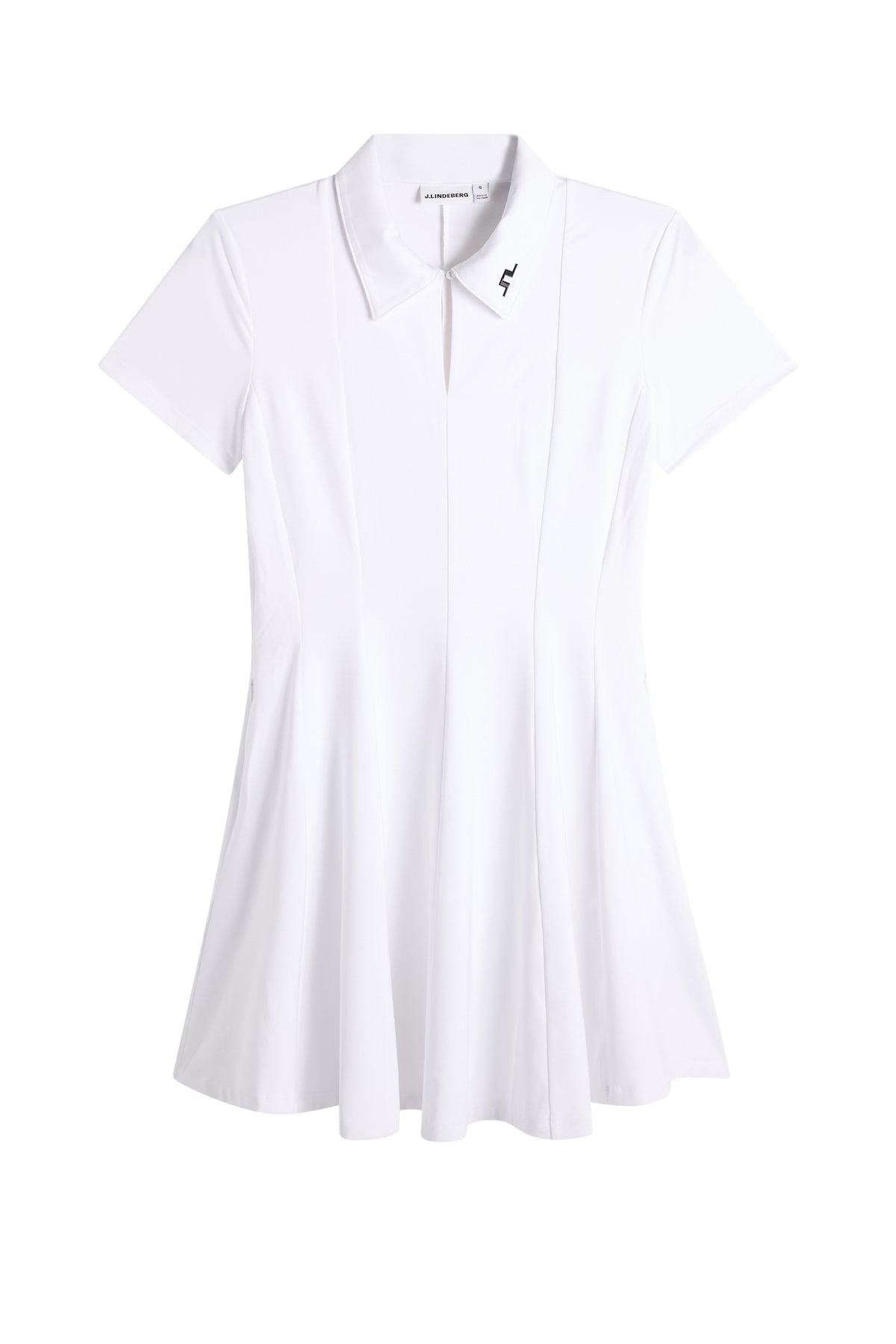Robe J.Lindeberg Kura blanche – détail lifestyle
