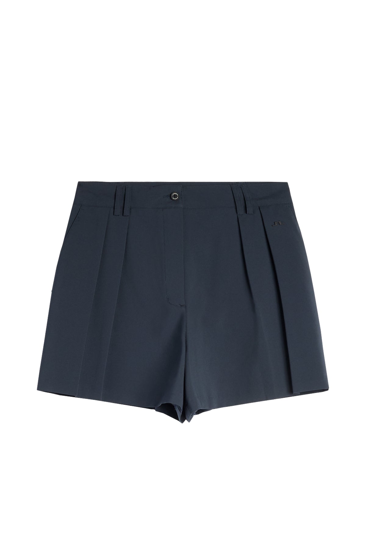 Short J.Lindeberg Carmen JL Navy – photo de style de vie montrant le mouvement et l'ajustement