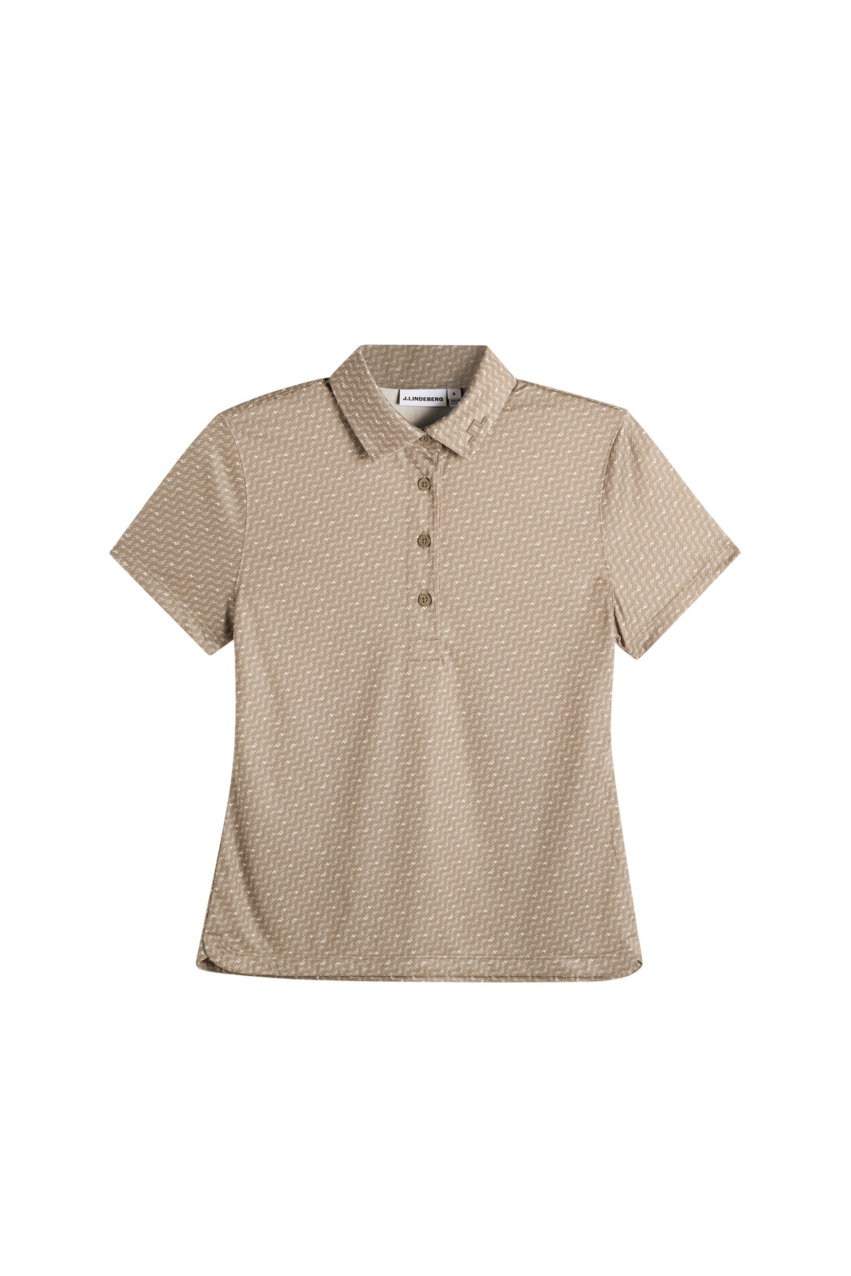 Polo J.Lindeberg Caitlyn Bias Bridge Micro Brindle Moon – vue de face